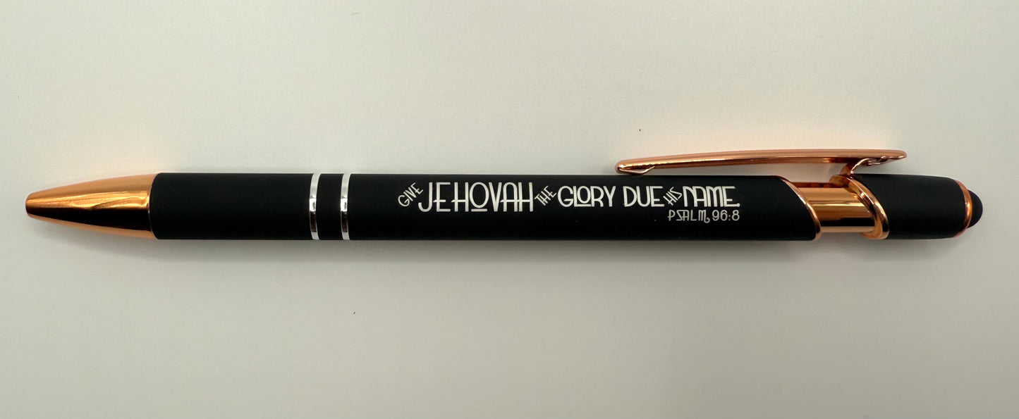 2025 JW Year Text Psalm 96:8 Pen Blue Ink