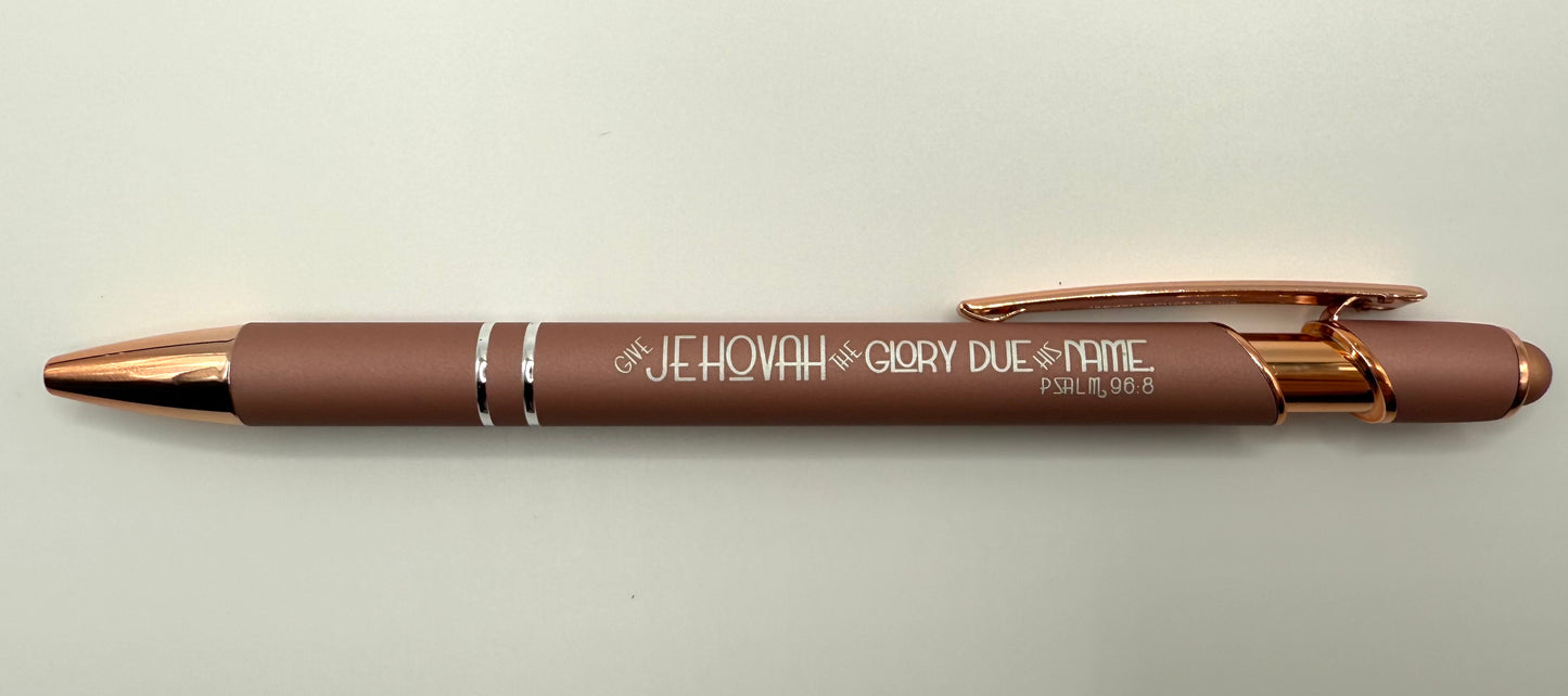 2025 JW Year Text Psalm 96:8 Pen Blue Ink