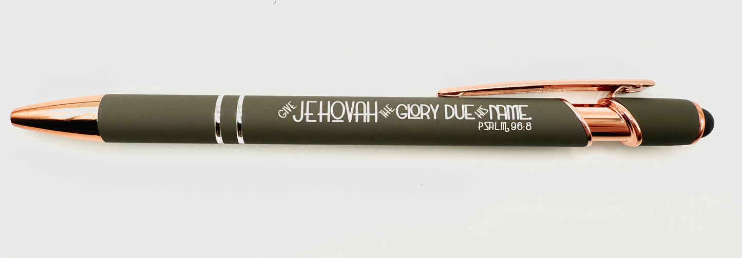 2025 JW Year Text Psalm 96:8 Pen Blue Ink