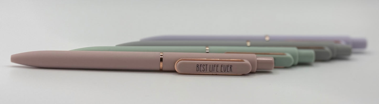 Pastel JW ‘Best Life Ever’ Black Gel Ink Pens – Single or 4-Pack