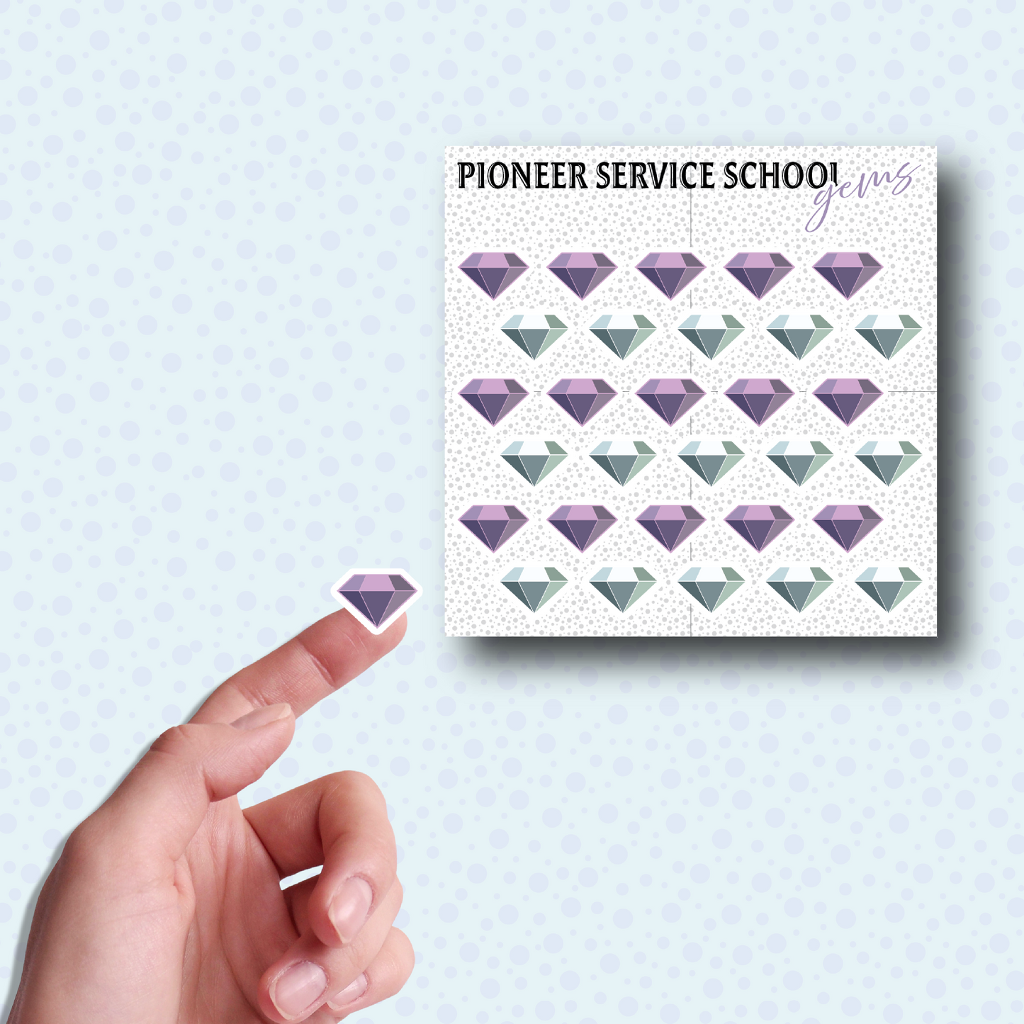 Pioneer Service School Gems and Illustrations Stickers