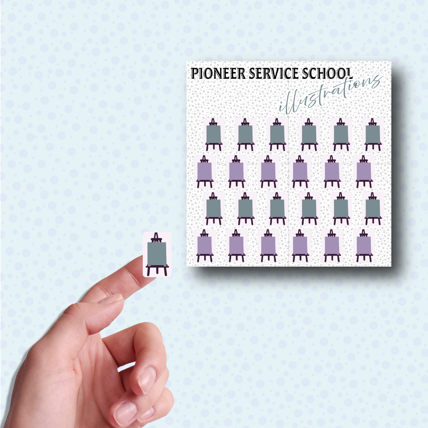 Pioneer Service School Gems and Illustrations Stickers