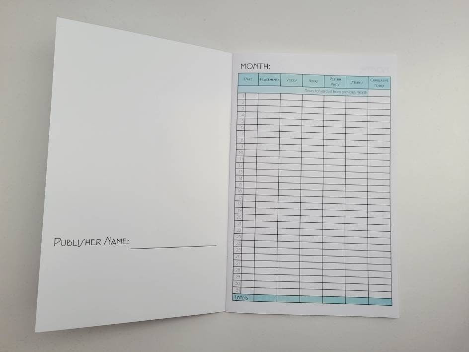 Ministry Service Record booklet JW