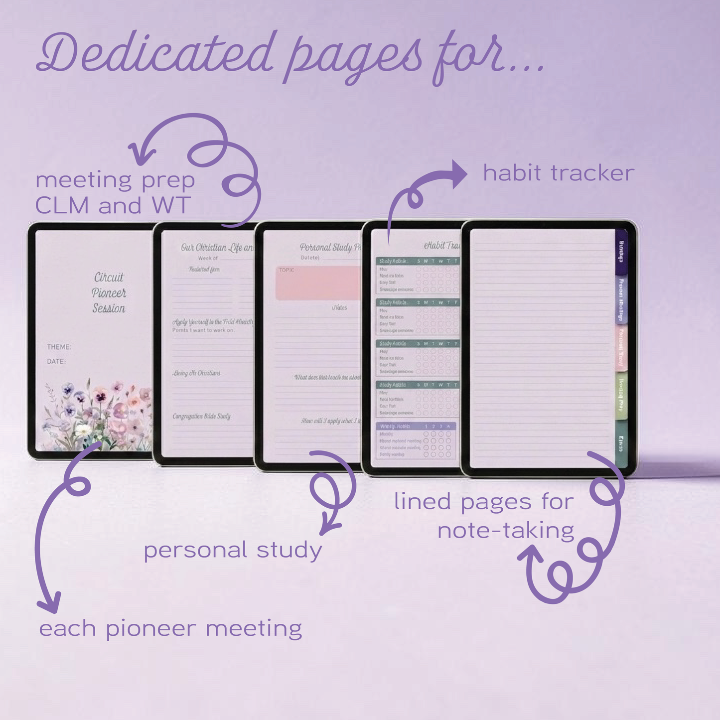JW Digital Notebook for Meetings, Pioneer Meetings, Personal Study, and Meeting Preparation | Hyperlinked PDF for GoodNotes and Notability