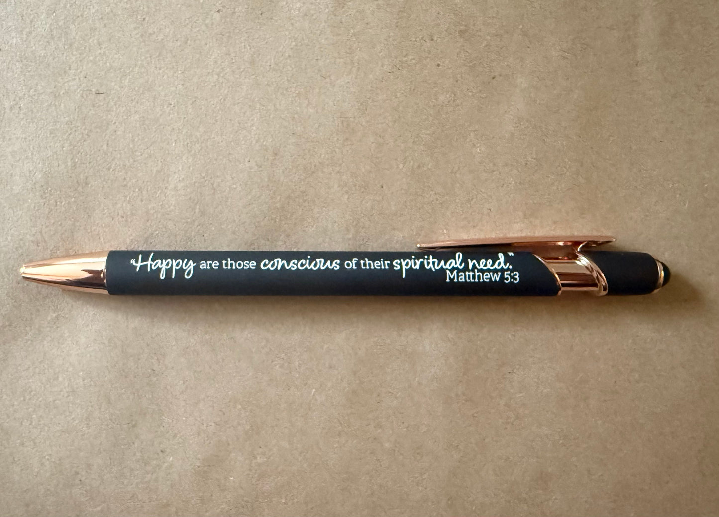2026 Year Text JW Pens – “Happy are those conscious of their spiritual need.” — Matthew 5:3