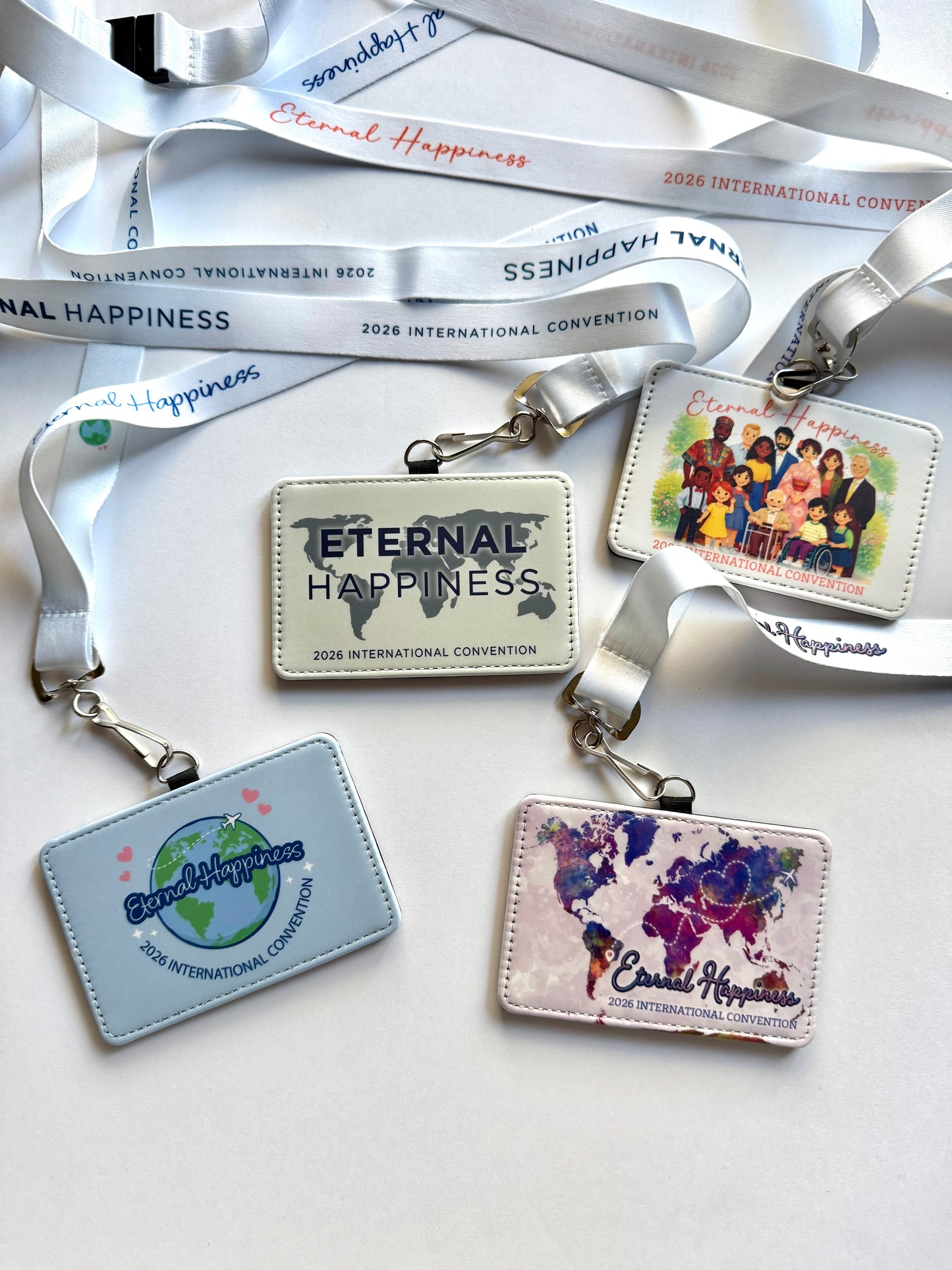 2026 Eternal Happiness Convention Badge Holder with Lanyard – JW International Convention Souvenir