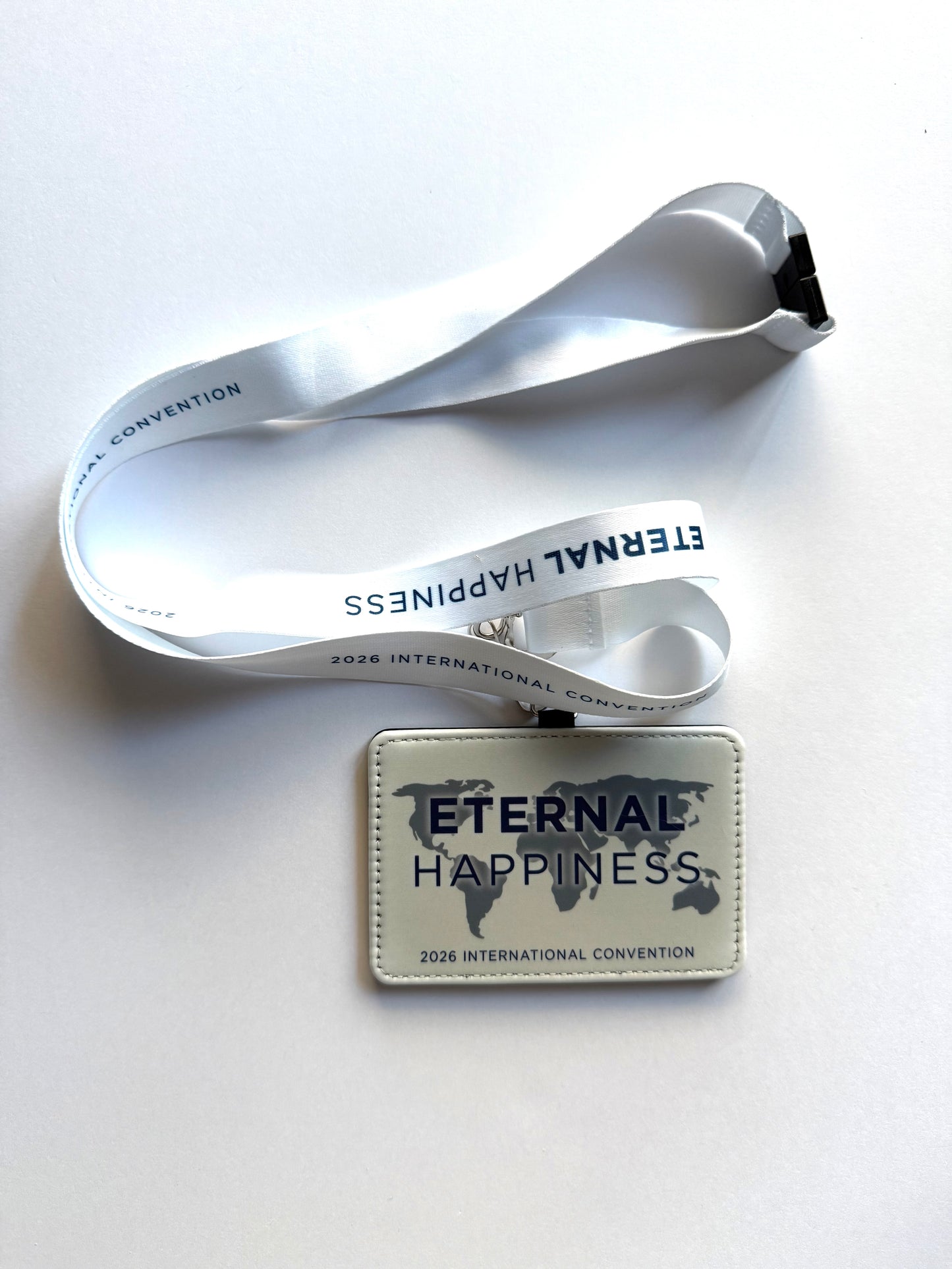 2026 Eternal Happiness Convention Badge Holder with Lanyard – JW International Convention Souvenir