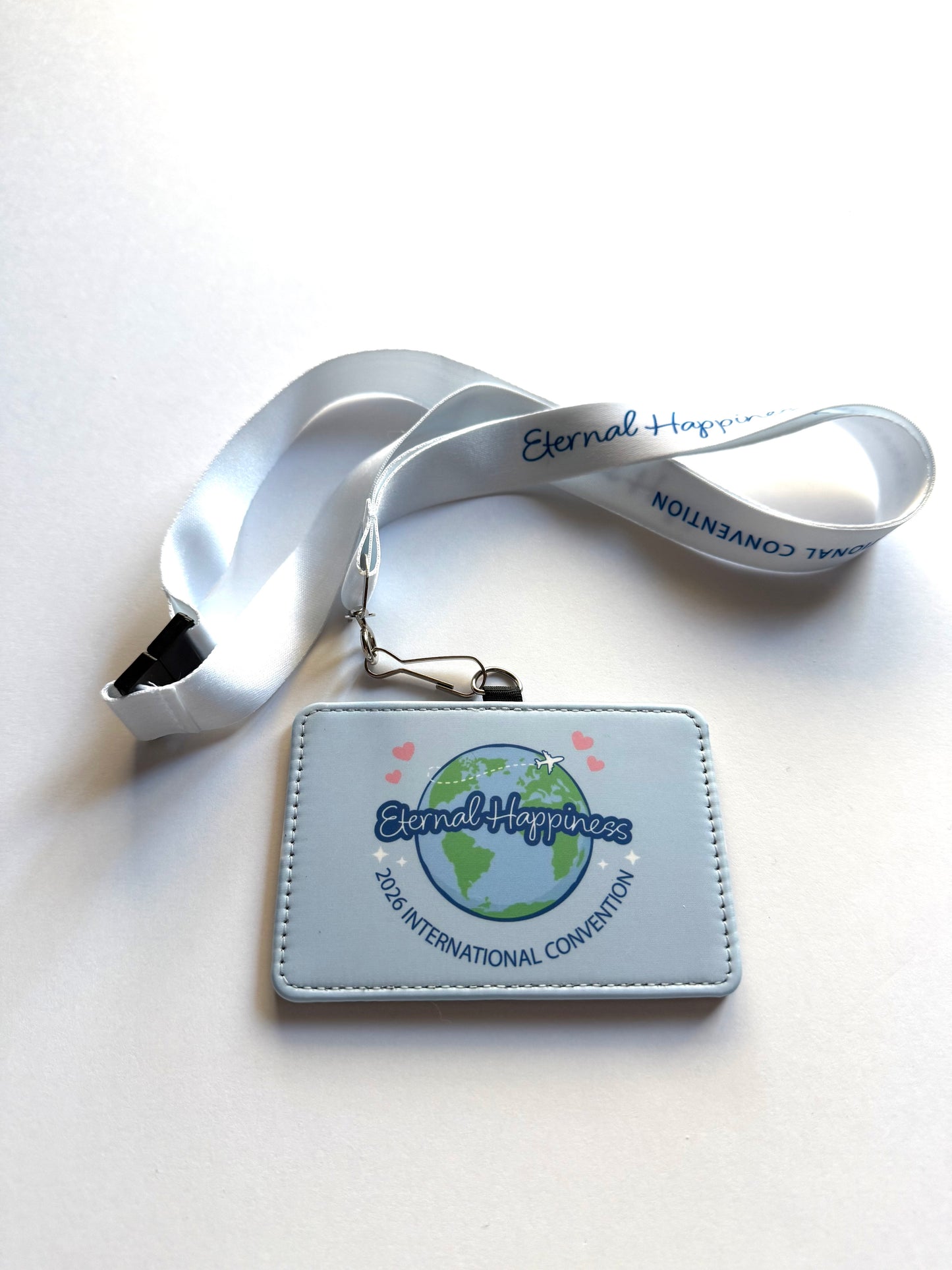 2026 Eternal Happiness Convention Badge Holder with Lanyard – JW International Convention Souvenir