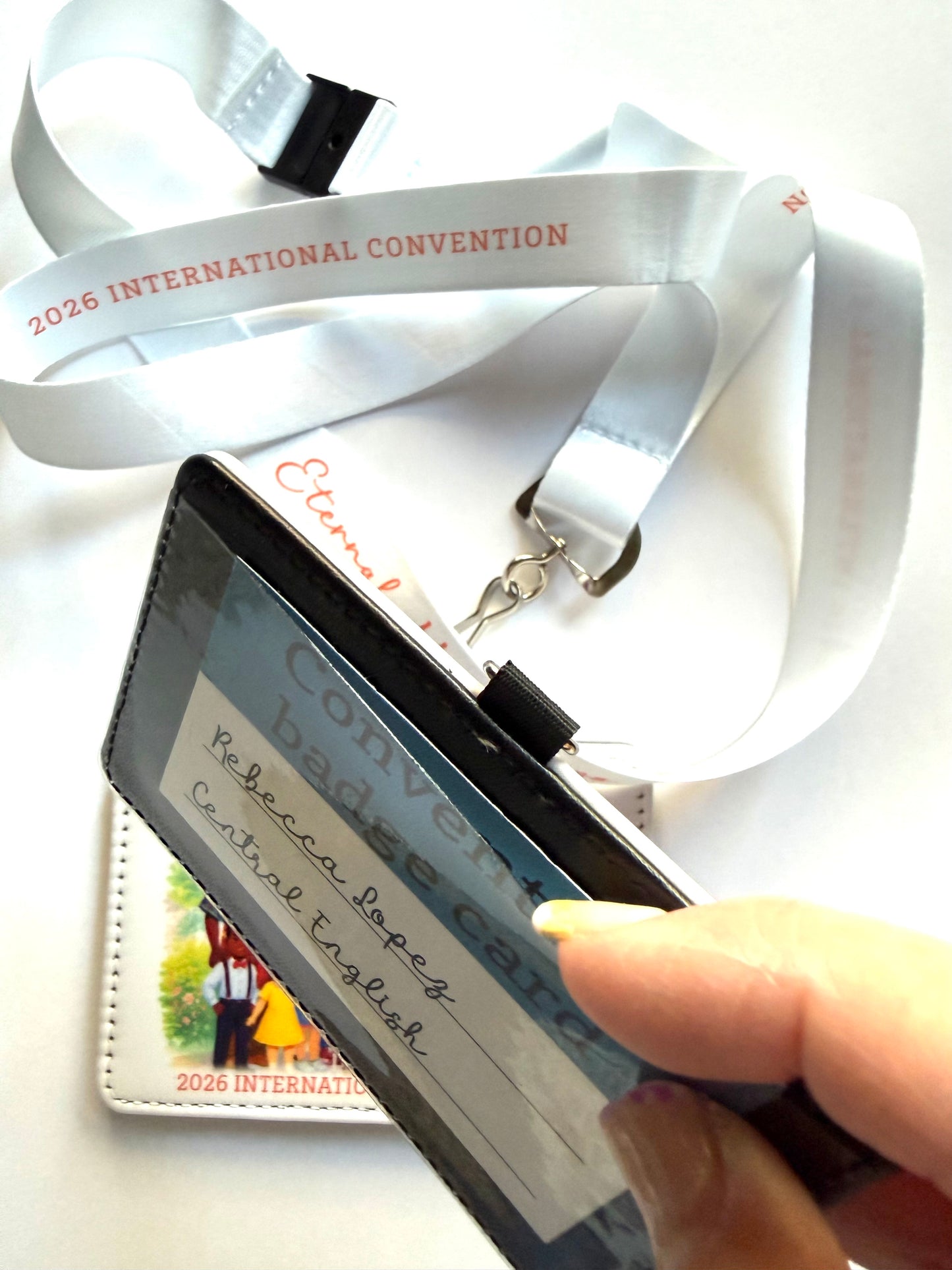 2026 Eternal Happiness Convention Badge Holder with Lanyard – JW International Convention Souvenir