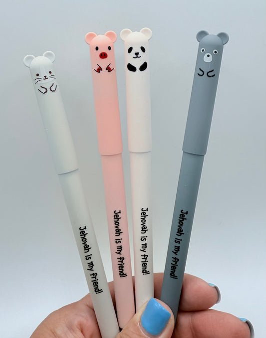 JW Gel Pens – “Jehovah Is My Friend!” Cute Erasable Animal Pens