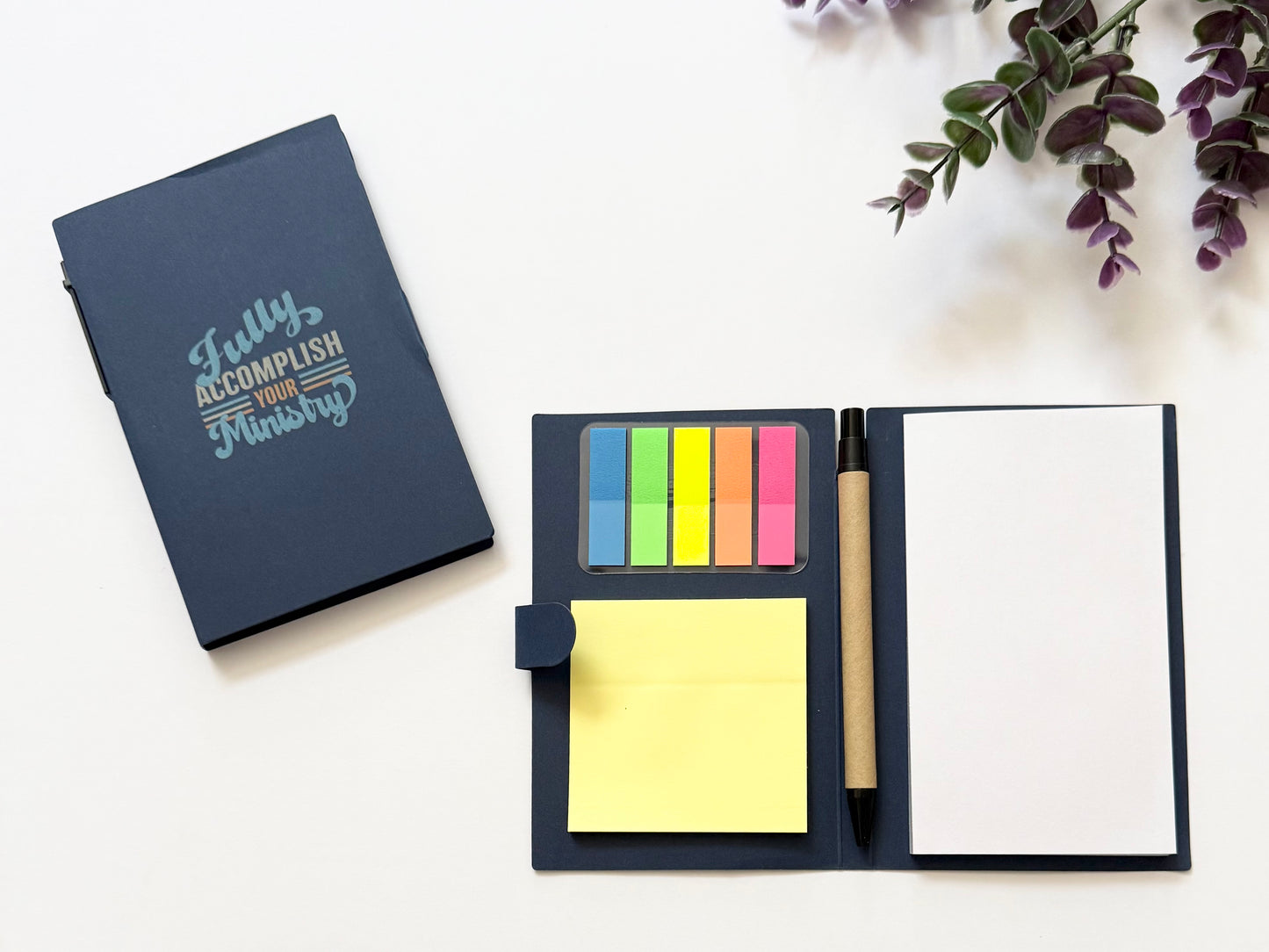 Ministry Notepad and Sticky Note Set | Field Service Notes | Pioneer Gift | Meeting Notebook | Includes Pen & Page Flags