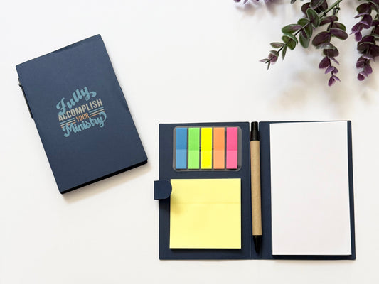 Ministry Notepad and Sticky Note Set | Field Service Notes | Pioneer Gift | Meeting Notebook | Includes Pen & Page Flags