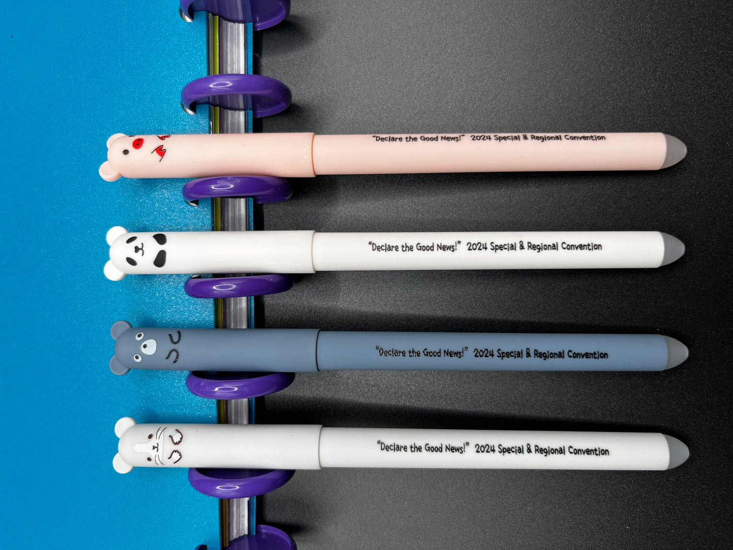 Declare the Good News 2024 Special Convention and Regional Convention Kids Animals Erasable Gel Pens