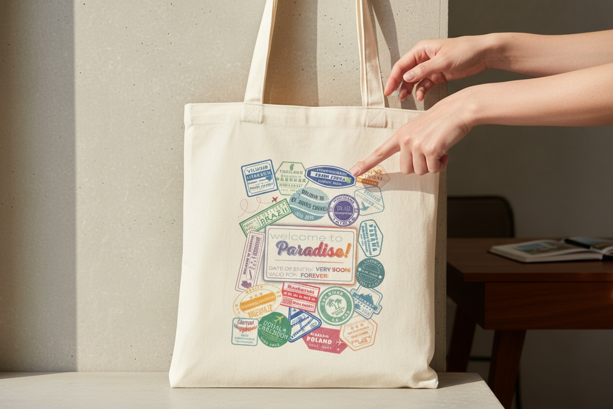 International Convention Tote Bag – Passport Stamp Design – Thoughtful Gift for JW Convention Delegates