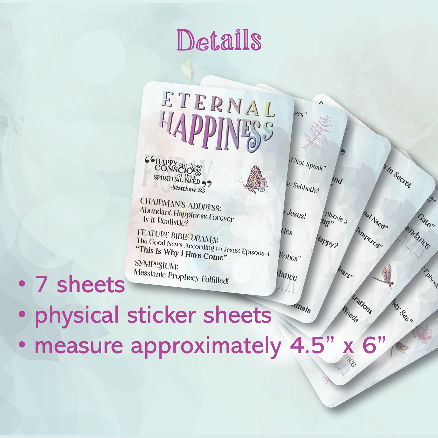 JW Convention Program Stickers 2026 | Eternal Happiness Convention | Regional Convention | International Convention