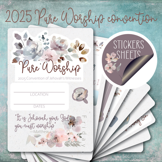 2025 Pure Worship Special Convention and Regional Convention stickers