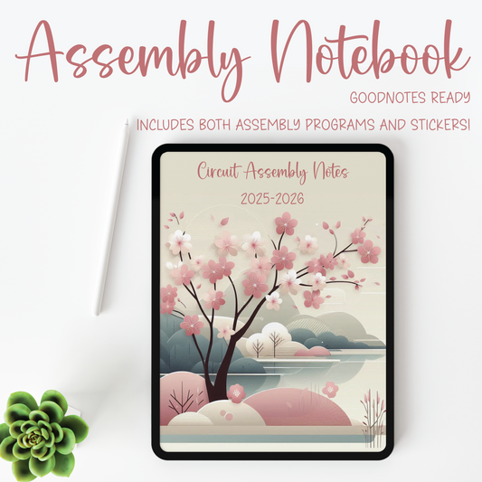 Cherry Blossom Digital Notebook for Circuit Assemblies (GoodNotes Compatible)